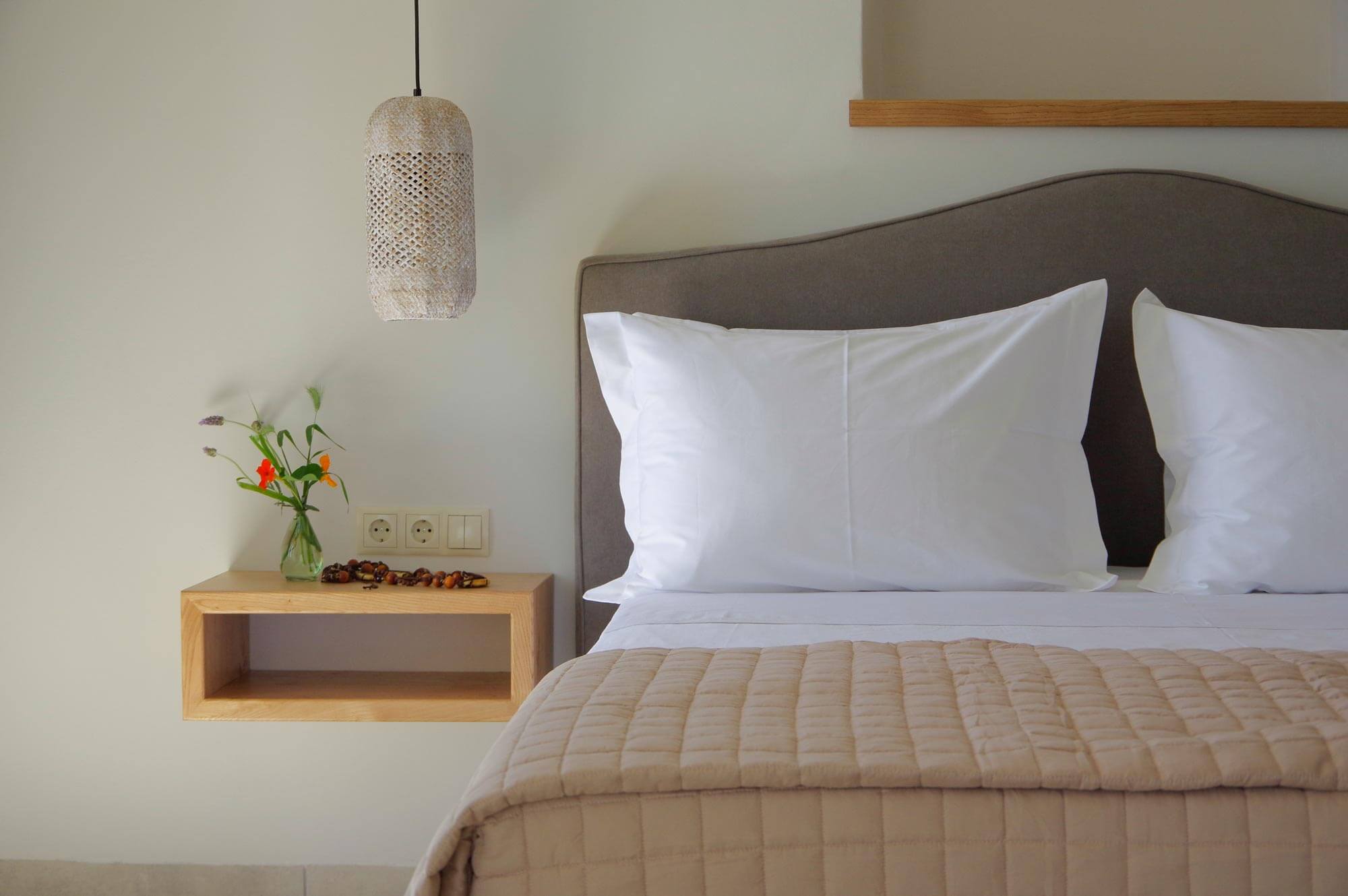 Krinakia suites bedroom with sea view